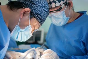 2 doctors doing surgery